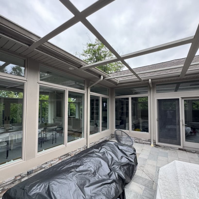 Interior window cleaning by Reflection