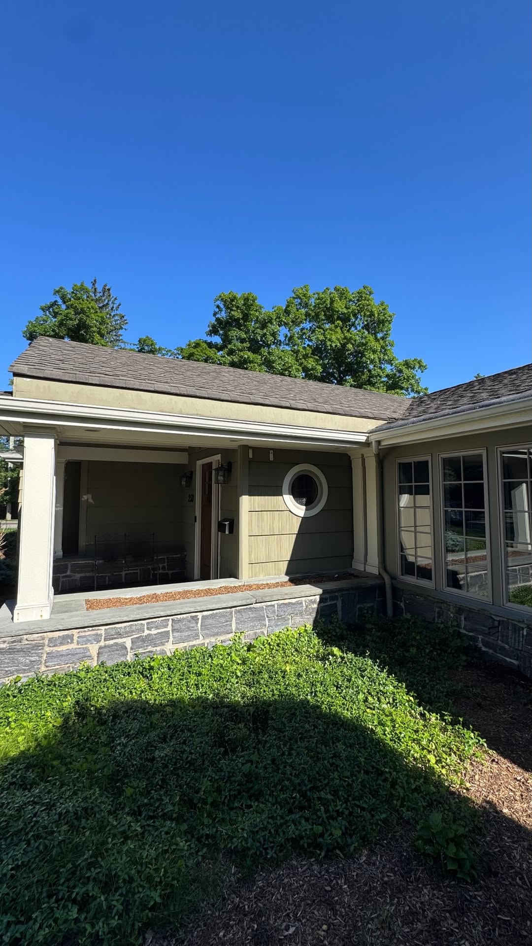 Gutter cleaning result