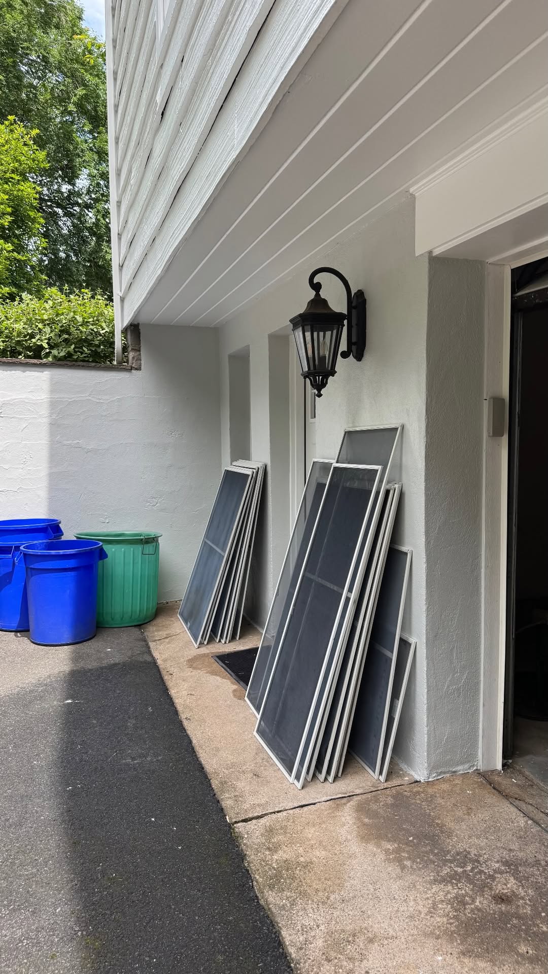 Clean window screens reinstalled